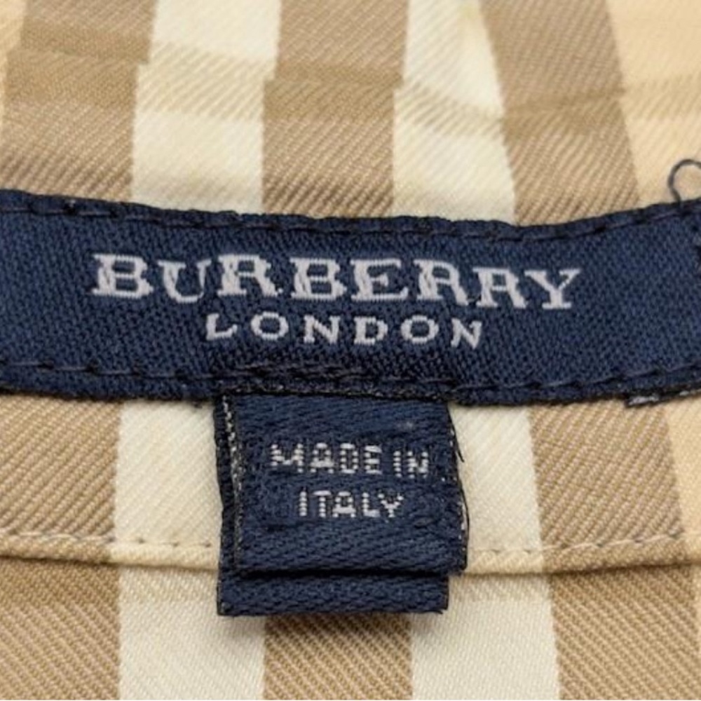 Burberry Yellow, Beige and White Plaid Button Front Sleeveless Dress - Picture 5 of 5